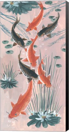 Framed Traditional Koi Pond I Print