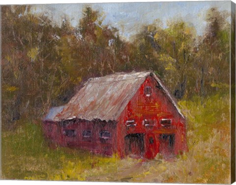 Framed Back Road Barn II Print