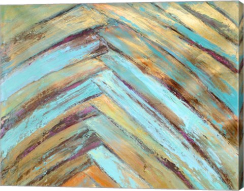 Framed Crazy Fronds Diptych I Print