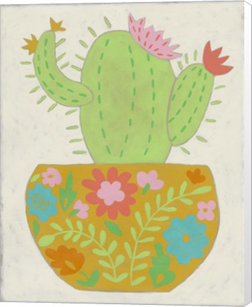 Framed Happy Cactus II Print