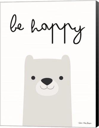 Framed Be Happy Print