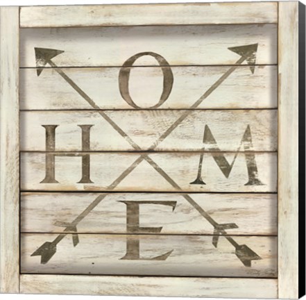 Framed Home Arrows Square Print