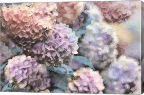 Framed Hydrangeas Abstract Print