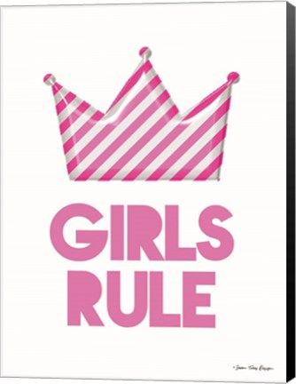 Framed Girls Rule Print