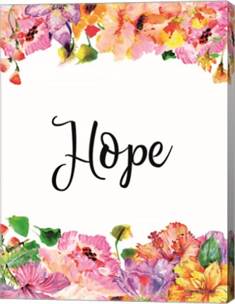 Framed Floral Hope Print
