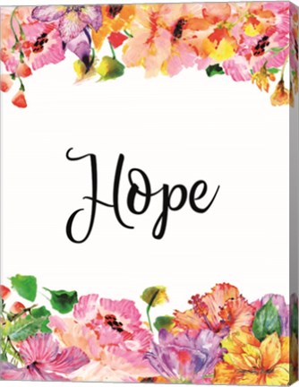 Framed Floral Hope Print