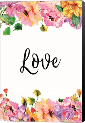 Framed Floral Love Print