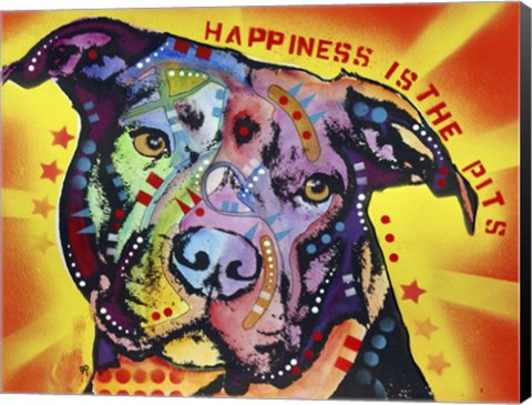 Framed Happiness Is The Pits Sunray Print