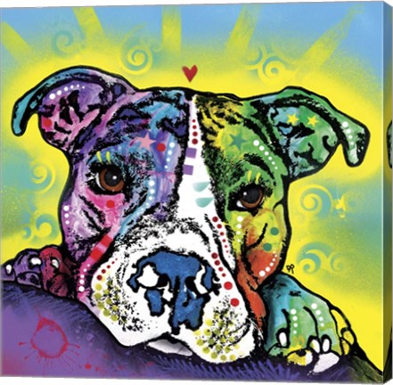 Framed Baby Pit Bull Print