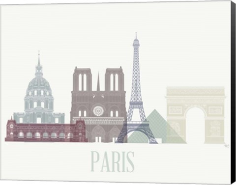 Framed Paris Skyline Print