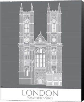 Framed London Westminster Abbey Monochrome Print
