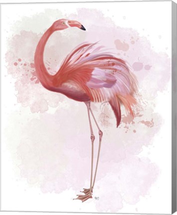 Framed Fluffy Flamingo 3 Print