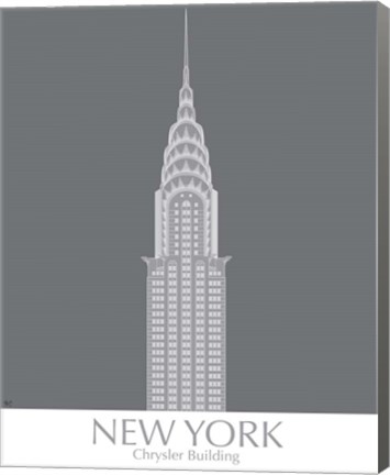 Framed New York Chrysler Building Monochrome Print