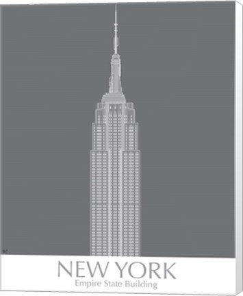 Framed New York Empire State Building Monochrome Print