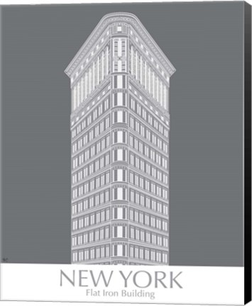 Framed New York Flat Iron Building Monochrome Print