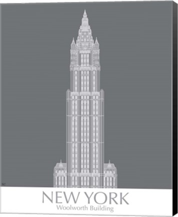 Framed New York Woolworth Building Monochrome Print