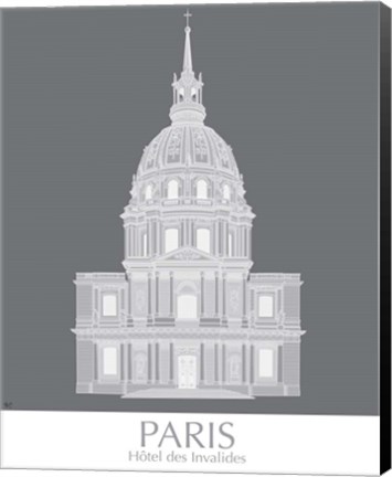 Framed Paris Les Invalides Monochrome Print