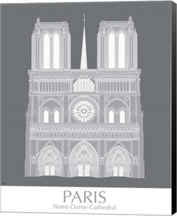 Framed Paris Notre Dame Monochrome Print