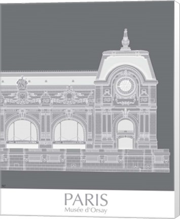 Framed Paris Musee Dorsay Monochrome Print