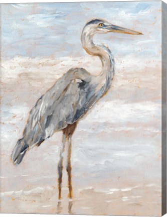 Framed Beach Heron I Print