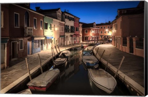 Framed Burano Street Lights II Print