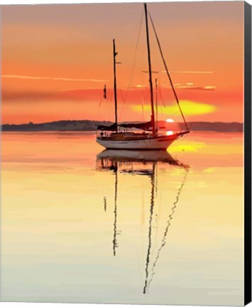 Framed Sailing Portrait V Print