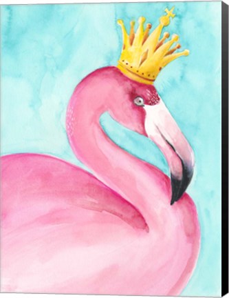 Framed Flamingo Queen II Print