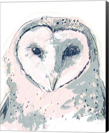 Framed Funky Owl Portrait I Print