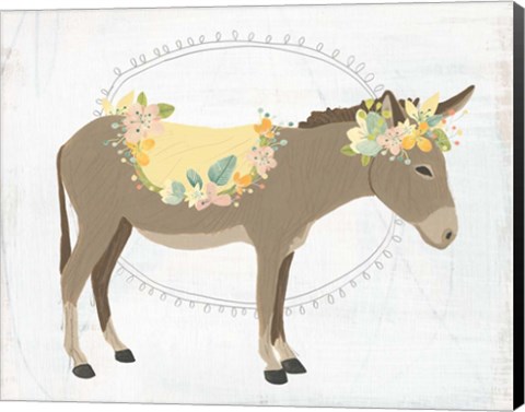 Framed Dainty Burro II Print