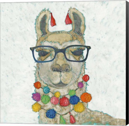 Framed Llama Love with Glasses I Print