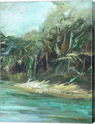 Framed Waterway Jungle II Print