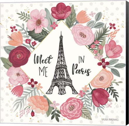 Framed Paris is Blooming V Print