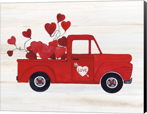 Framed Rustic Valentine Truck Print