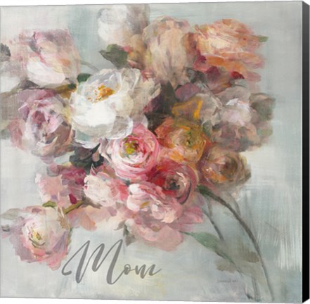 Framed Blush Bouquet Mom Print