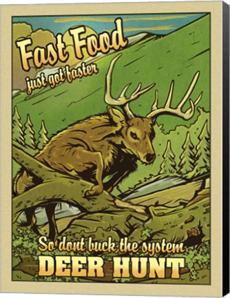 Framed Fast Food Just Got faster Print