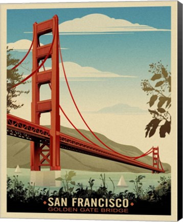 Framed Golden Gate Bridge Daybreak Print