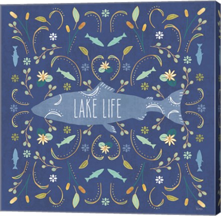 Framed Otomi Lake V Dark Print