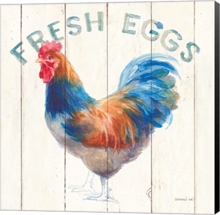 Framed Fresh Eggs Hen Print