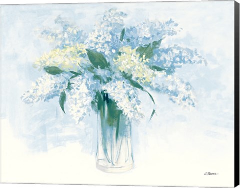 Framed Contemporary Lilac Blue Print
