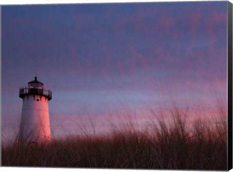 Framed Lighthouse at Sunset Print