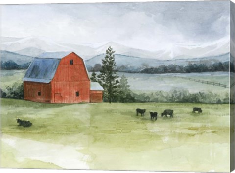 Framed Valley Herd II Print