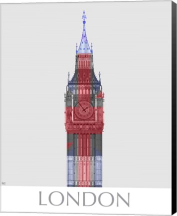 Framed London Big Ben Union Jack Print