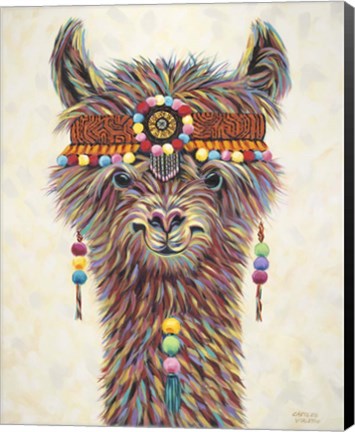 Framed Hippie Llama II Print