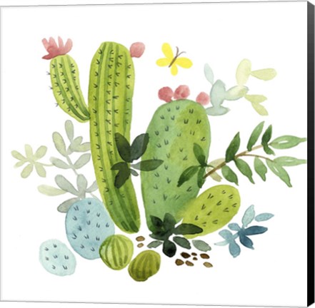 Framed Happy Cactus III Print