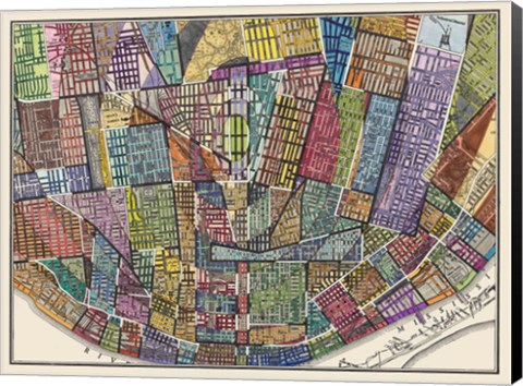 Framed Modern Map of St. Louis Print
