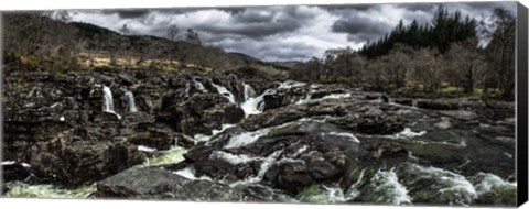 Framed Glen Etive Waterfall Panorama Print