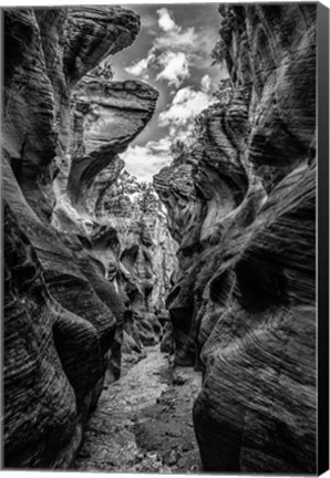 Framed Slot Canyon Utah 11 Black &amp; White Print