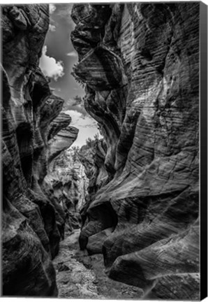 Framed Slot Canyon Utah 12 Black &amp; White Print