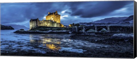 Framed Fairytale Castle Twilight Panorama 2 Print