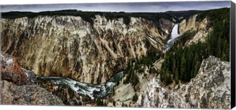 Framed Lower Canyon Yellowstone Print